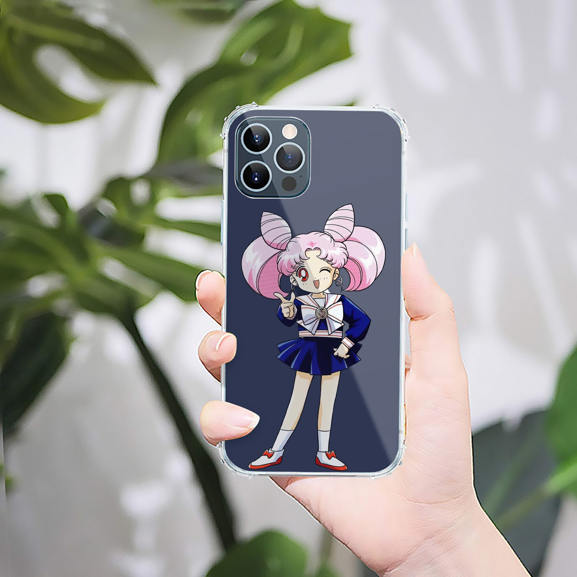 （画像用） 美少女戦士セーラームーン ちびうさ Sailor Moon Chibiusa Tsukino Usagi Small Lady Serenity 【iPhone 12シリーズ対応】透明スマホケース（クリアソフトケース）